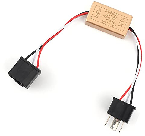 Module de Flash Stroboscopique LF‑300B, Contrôleur Stroboscopique de Phare à LED Mode Flash en Rafale à Prise H4 Adapté aux Phares à LED, Antibrouillards et Petites Lumières