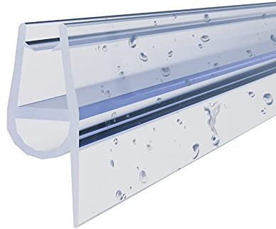 WITEN&NOCK Duschtürdichtung 2x200 cm Für 5mm 6mm Glasstärke Dichtung für Dusche Universelle Duschtürdichtung Wasserabweisende Ersatzdichtung