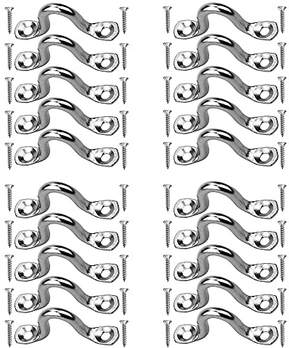 Wenrou 20 Pièces Pontet Inox, Plaque Oeillet Acier Inoxydable, Boucles De Pont En Acier Inoxydable, Boucles De Pont Pour Kayaks, Pontet Inox Oeil, Avec 40 Pièces Vis, Pour Kayak Canoe Rigging, 4mm