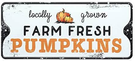 Heaven Sends Metal Pumpkin Patch Decorative Halloween Sign