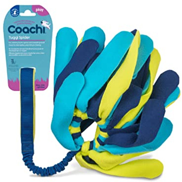 Coachi Tuggi Spider - Interactive Dog Toy for Tug of War & Play | Strong & Comfortable | Fun Reward Training | Great for Recall & Agility | Interrupting Biting & Chewing | Ideal For Puppies