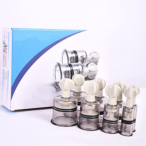 Schröpftherapie-Sets, 8-teiliges handfestes Schröpfset aus Glas, Massage-Vakuum-Saugnäpfe für Körper, Gesicht, Bein, Arm, Rücken, Schulter, Muskel- und Gelenkschmerzen, Körpermassage, Schmerzlinder