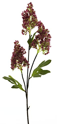 artplants.de Rama de Lilas Artificiales FANGMEI, Morado, 80 cm - Flor de plástico
