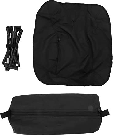 Topyond Tragbarer Klappbarer Mondstuhl Für Den Außenbereich, Camping-Rucksackstuhl, Mini-Mondstuhl, Leichter Freizeit-Camping-Kinderstuhl Für Strand-Angelskizze(Schwarz)