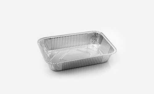 Inoverse Aluschalen, 200 Stück Grillschalen, 21,2 x 14,7 x 4 cm. Alugrillschale, Alu Tropfschalen Grill, Auflaufform zum Backen, Kochen, Grillen, Hochwertige Aluminiumschalen