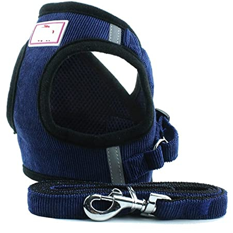 EUTYRG Haustier-Hundegeschirr, Hundegeschirr, kein Ziehen, verstellbar, Welpen-/Katzenhalsband, personalisiertes Hunde-Mops-Zubehör, Weste, Geschirre