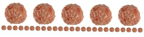 Alasum 30 STK Simulierte Rindfleischball-Requisiten Spielzeug Realistisches Spielfutter Simulation Gefälschter Hamburger Fake-Food- Dekoratives Lebensmittelmodell PVC