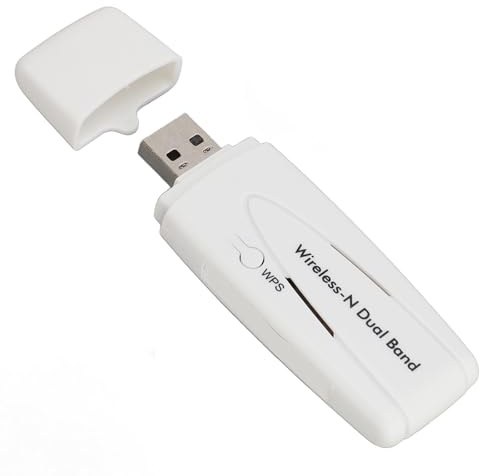 Kabelloser N-Adapter, Dualband 300 Mbit/s USB-WLAN-Adapter, 2,4 G 5,8 G Dualfrequenz, für Ralink RT3572-Chipsatz für Kali für Linux 2019, für OS X 10.7 10.8 10.9
