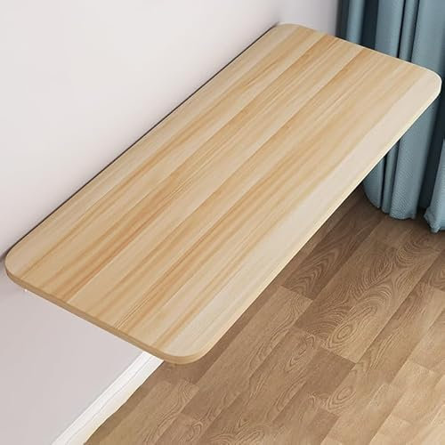Banco da lavoro pieghevole da parete, tavolo galleggiante multifunzione per cucina, lavanderia o piccoli spazi, design portatile a scomparsa (noce chiaro, 70 x 40 cm)