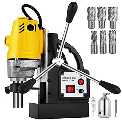 Perceuse magnétique 1100 W avec 6 pièces mèches MD40 banc électrique taraudant la machine de plate-forme de forage for l'ingénierie de la structure en acier