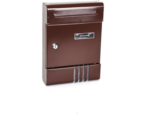NSTVVEE Cassetta Postale Antipioggia con Serratura, Cassetta Postale per giornali, riviste (Rosso 205 * 65 * 291mm)