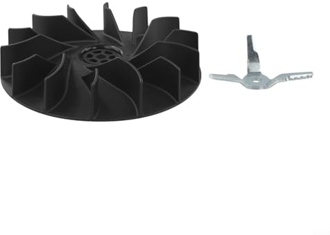 Replacement Impeller Fan Blower Assembly for BG56 BG86 SH56 SH86 Garden Leaf Vacuum Shredder with 167mm Outer Diameter Mulching Blade Accessory