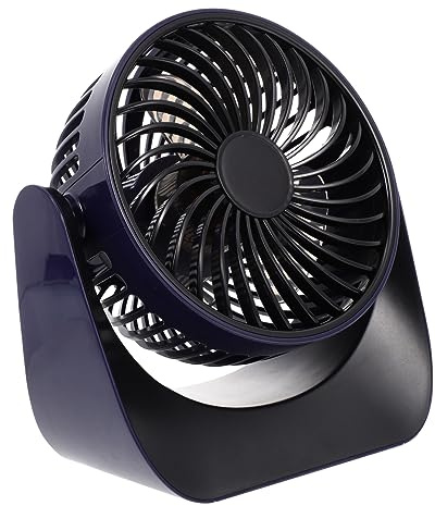 GARIOUANS Ventilador de Mesa USB Portátil Silencioso Mini Ventilador de Escritorio Recargable para Oficina Hogar y Diseño Compacto y Oscilante Color Azul
