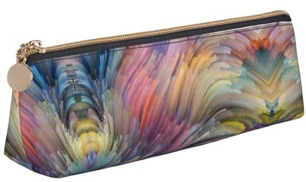 Ghjkfbf Astuccio in pelle con stampa colorata da sogno, sacchetto con cerniera per articoli di cancelleria, piccola borsa cosmetica