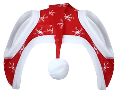 Cappello Di Babbo Natale Per,Cappello Per Equini | Copricapo Decorativo Design Fiocco Neve Traspirante Per Eventi Invernali E Festivi A Cavallo | Copertura Testa Cavallo Decorativa Mate