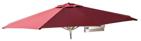 TRGCJGH Ombrellone da Muro a Parete in Alluminio, Parasole da Giardino Esterno, con Inclinazione Regolabile, Balcone e Terrazzo(Size:2.5m(8.2ft),Color:Burgundy)