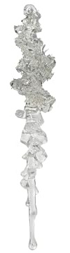 Kaemingk Christbaumschmuck Kunststoff 25cm - Eiszapfen Figur zum Aufhängen - bruchfest - Weihnachtsbaum Anhänger für Weihnachten - Christbaumanhänger & Weihnachtsbaumschmuck - EIS Zapfen