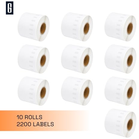 GROF Thermo Versandetiketten DYMO 99014 54x101mm 10 Rollen 2200 Etiketten | Thermoetiketten, selbstklebend, auch Adress-/Namensschild - LabelWriter 4XL/450 (S0722430) - nicht für 550/5XL