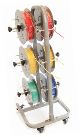 Supporto per Bobine di Cavi per impieghi gravosi, distributore di Bobine di Cavi in Acciaio Laminato a Freddo, Supporta Fino a 100 libbre, Organizer per Cavi Durevole per Uno stoccaggio effi