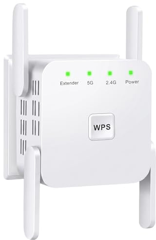WeXtend Pro 5G Wifi Extender - 2026 New Dual Band 1200Mbps Signal Booster Wall Plug Repeater, Internet Range Expander with 360 Degree Whole Home Indoor Coverage for Multi-Story House (White, 1200Mbps)