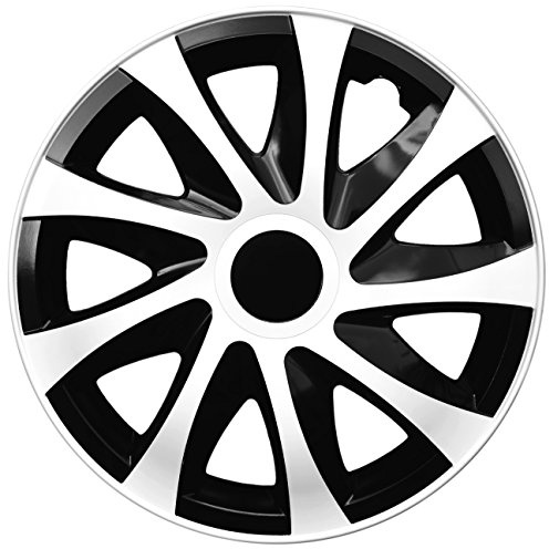 PP 4-er Set Radkappen Radzierblenden Draco CS 16 Zoll 16'' schwarz weiß Black White