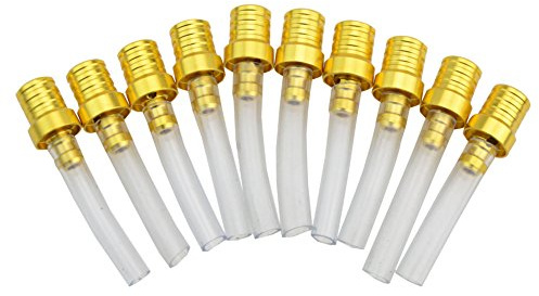 GOOFIT moto Gas Kraftstofffilter Benzin Tankdeckel Vent Entlüfter Schlauch Für ATV Pitbike Dirtbike Pack Rohr Motorrad 10 p/set gold