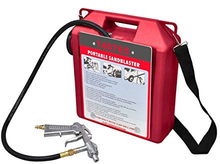 30 lb Portable Handheld Air Sandblaster Sand Blaster Kit Rust & Paint Remover
