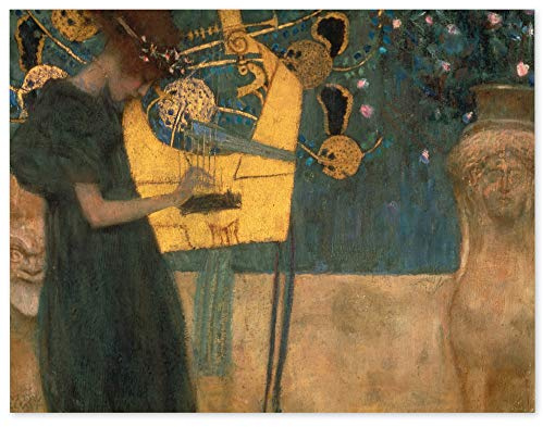 JUNIWORDS Poster, Gustav Klimt, Die Musik, 52 x 40 cm
