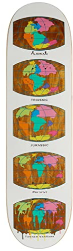 Skateboard-Deck, 8,38 x 32,25 cm, Tanner All The Earth, Weiß