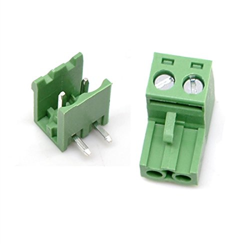 Oiyagai 20 Stück 2-Pin Schraubklemmen – Steckbare PCB-Klemmen 5,08 mm Raster, 300 V 15 A, Male-Female Verbinder für Strom, Signal, Arduino, DIY Elektronik, Industrie-Steuerung