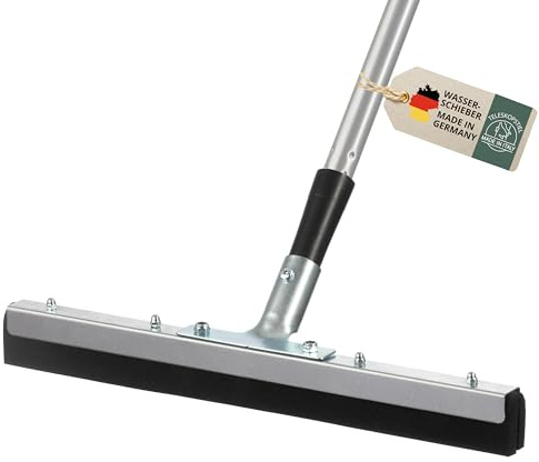 Wasserschieber 40 cm mit Stiel, Bodenabzieher Wasserabzieher Gummiabzieher, Wasser Abzieher Schieber für Boden