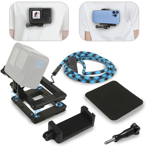 FiTSTILL Der magnetische Actionkamerahalter von eignet Sich für Go Pro Hero 12/11/10/9, DJI Osmo Action 4/3/2/ und andere Actionkameras und ist mit Smartphones wie Android und iPhone kompatibel