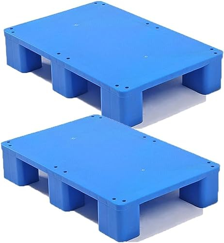 MekUk Kunststoffpalette Kunststoffpaletten-Lager-Warenlagerplattform, wasserdicht, feuchtigkeitsbeständig, for Industrie, Hausumzug, Lagerung für Zwinger, Garten, Keller, Patio (Color : Blue-2pcs, S