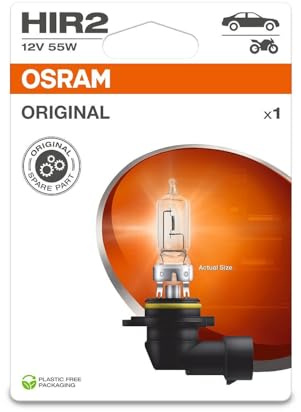 Osram ORIGINAL LINE, HIR2, halogenstrålkastarlampa för fordon, Single Blister (1 lampa), vit