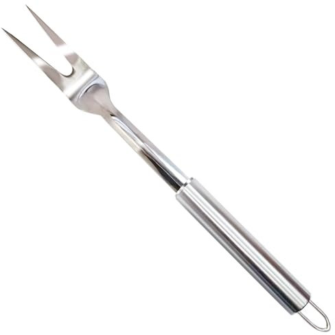 Stainless Steel Carving Forks,BBQ Cooking Meat Fork,Fixed Move Poultry Lifters Kitchen Tool (L:11.8-Inch)