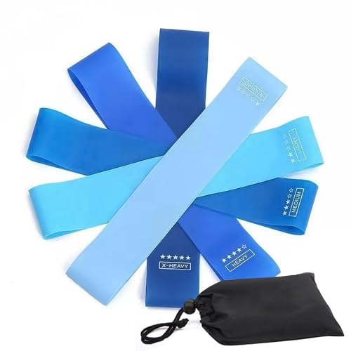 WUERKIYA Título: Banda Elástica para Ejercicios - Cinta de Resistencia para Músculos, Pilates y Fitness - Mini Bandas elásticas - Gomas Elásticas para Gimnasio, Ejercicios y Glúteos - Banda