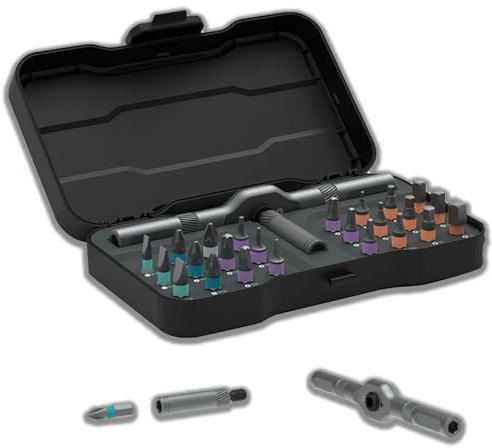 DIY Screwdriver 24 in 1, 24 in 1 Multi Bit Magnetic Screwdriver Set,Detachable T Ratchet Handle for Furniture Bicycle Computer Electronics Maintenance (1pcs)