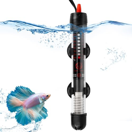 MplehDa Aquarium Heizung Aquarium Heizstab 25W Klein Heizstab Aquarium Temperatur Aquarium Heizer mit Saugnäpfen für Fischtanks und Aquarium