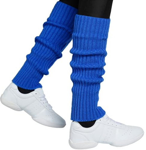 Hatstar Sexy Damen Beinstulpen | Neon Strümpfe Strick-Stulpen | Mädchen Beinwärmer | Accessoire für 80er Jahre 80s Motto Partys Fasching Karneval | für Tanzen Aerobic Kostüm