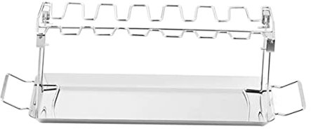 POPETPOP Braten Rack Klapp Grill Grill Outdoor Mit Tablett Zusammenklappbar Hitzebeständig Und Langlebig Für Außenbereich