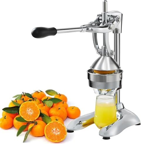 Presse-agrumes manuel en acier inoxydable, extracteur de jus, presse-fruits à main, poignée antidérapante, bras de levier sans effort, for orange, citron, citron vert, raisin, grenade, pastèque, pampl