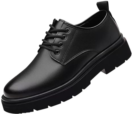 Zapatos de negocios para hombre, de piel, con cordones, suela suave, antideslizante, para caminar, zapatos de boda, zapatos de conducción, zapatos de trabajo para hombres