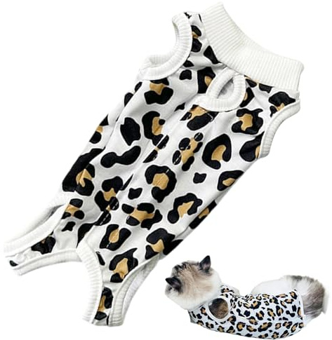 Combinaison de Spa pour Chats, Anti-Fuite, Collier Respirant, Combinaison Alternative pour Chat, récupération postopératoire, Body Protecteur, vêtement de des plaies Abdominales