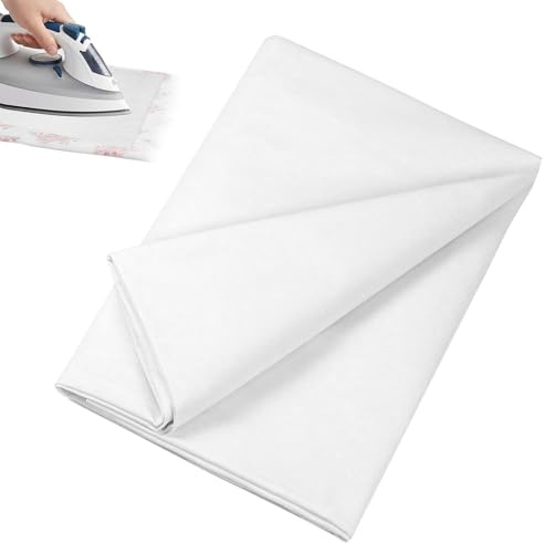 Weißes Bügelvlies 1 x 2m, Aufbügelbarer Einlagestoff für Bekleidung und Stoffe, Fusible Interfacing zum Nähen Quilten Basteln Schneidern