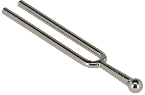 Wittner Stimmgabel Typ 921-432 Hz - Ton A im 432 Hz System - rund - Durchmesser 4,5 mm - vernickelt - Griff 35 mm konisch - Made in Germany