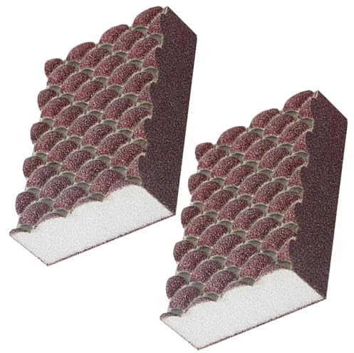 ABOOFAN 2pcs Reusable Emery and Sponge Wok Sponges for Daily Use Scrubbing and Kitchen Cleaning Multi-Function Scrub Suitable for Wok and Dish Cleaning