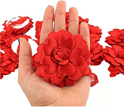 origin-AL Home & Style 12x Handrosen EL Gülü für Kina Gecesi Kina Söz Halay Polterabend Gelin Henna Abend (Rot)