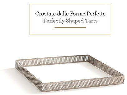 DECORA COD. 0064042 CARRÉ À PÂTISSIERS PERFORÉ EN ACIER INOX 15 X 15 X 2 H CM