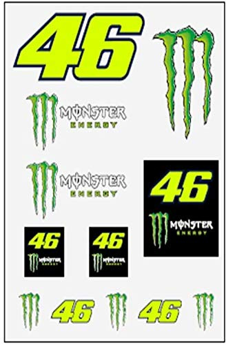 Valentino Rossi Aufkleber Monster Energy,Unisex,One Size,Multi