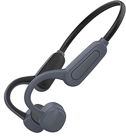 K8 - Cuffie wireless Bluetooth con conduzione ossea IPX8, impermeabili, per il nuoto, per attività all'aperto, 16 GB, lettore MP3 (grigio)